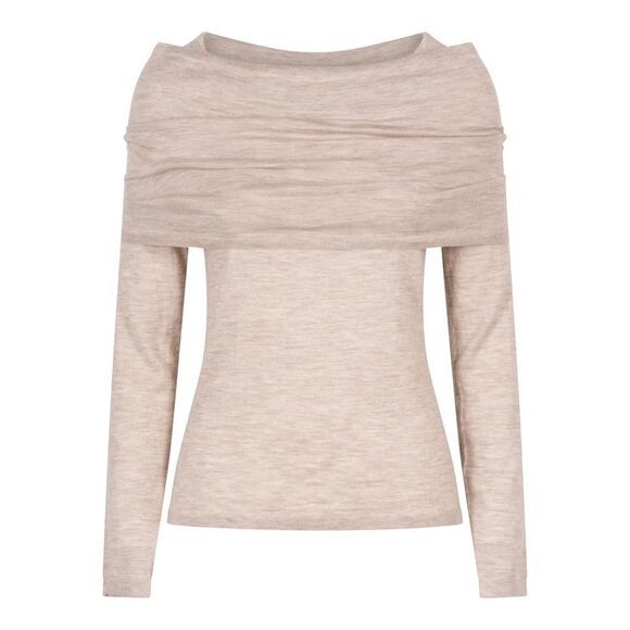 MAX MARA Sweaters - Max Mara Women Lightweight Cashmere Sweater With Removable Wrap Detail